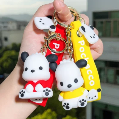 Anime Sanrio Keychain Kawaii Pochacco Pendant Keyrings Backpack Ornament Anime Accessories Doll Toys Girls Gifts 1 - Pochacco Store