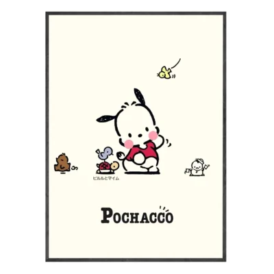 Cute Puppy Pochacco Poster Poster Print Canvas Painting Wall Art Pictures Gaming Room Home Decor 14 - Pochacco Store