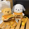 Kawaii Anime Sanrios Creative Plush Toy Detachable Burger Pochacco Crossbody Bag Coin Purse Girls Messenger Bag 1 - Pochacco Store