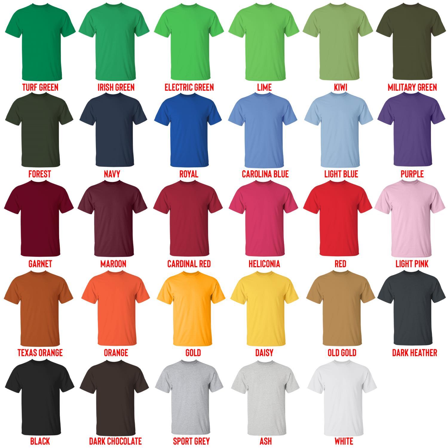 t shirt color chart - Pochacco Store
